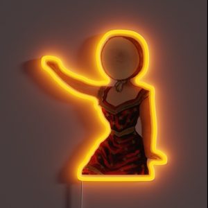 Neutral Milk Hotel In The Aeroplane Over The Sea Waving Lady RGB Neon Sign