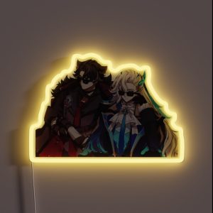 Neuvillette And Wriothesley RGB Neon Sign