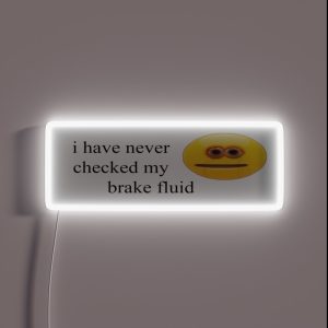 Never Checked My Brake Fluid RGB Neon Sign