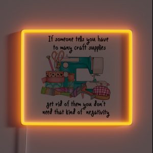 Never Enough Craft Supplies RGB Neon Sign