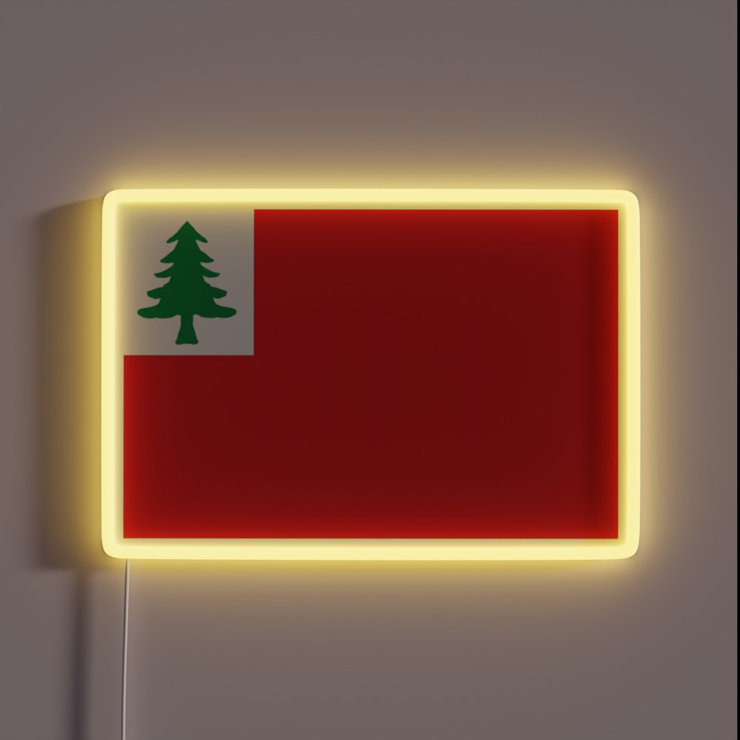 New England Continental Flag American History RGB Neon Sign New England Continental Flag American History RGB Neon Sign
