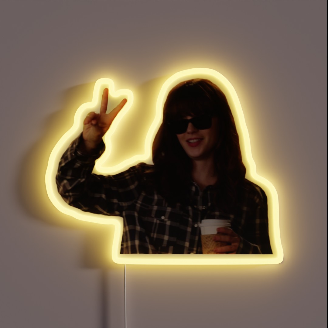 New Girl Hungover Jess Day RGB Neon Sign New Girl Hungover Jess Day RGB Neon Sign