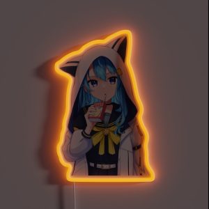 New Hoshimachi Suisei Hoodie Hololive RGB Neon Sign