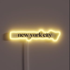 New York City Lowercase RGB Neon Sign