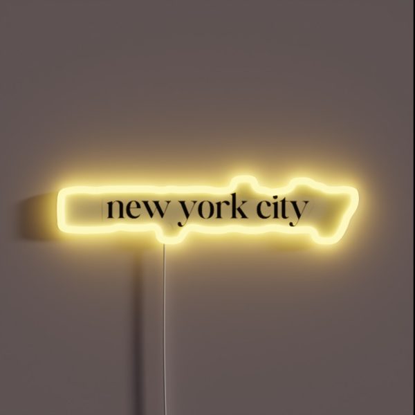 New York City Lowercase RGB Neon Sign