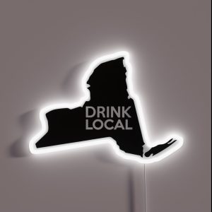 New York Drink Local NY NYC RGB Neon Sign New York Drink Local NY NYC RGB Neon Sign