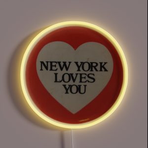 New York Loves You Vintage Pin RGB Neon Sign