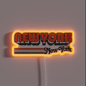 New York NY City Stripes RGB Neon Sign New York NY City Stripes RGB Neon Sign