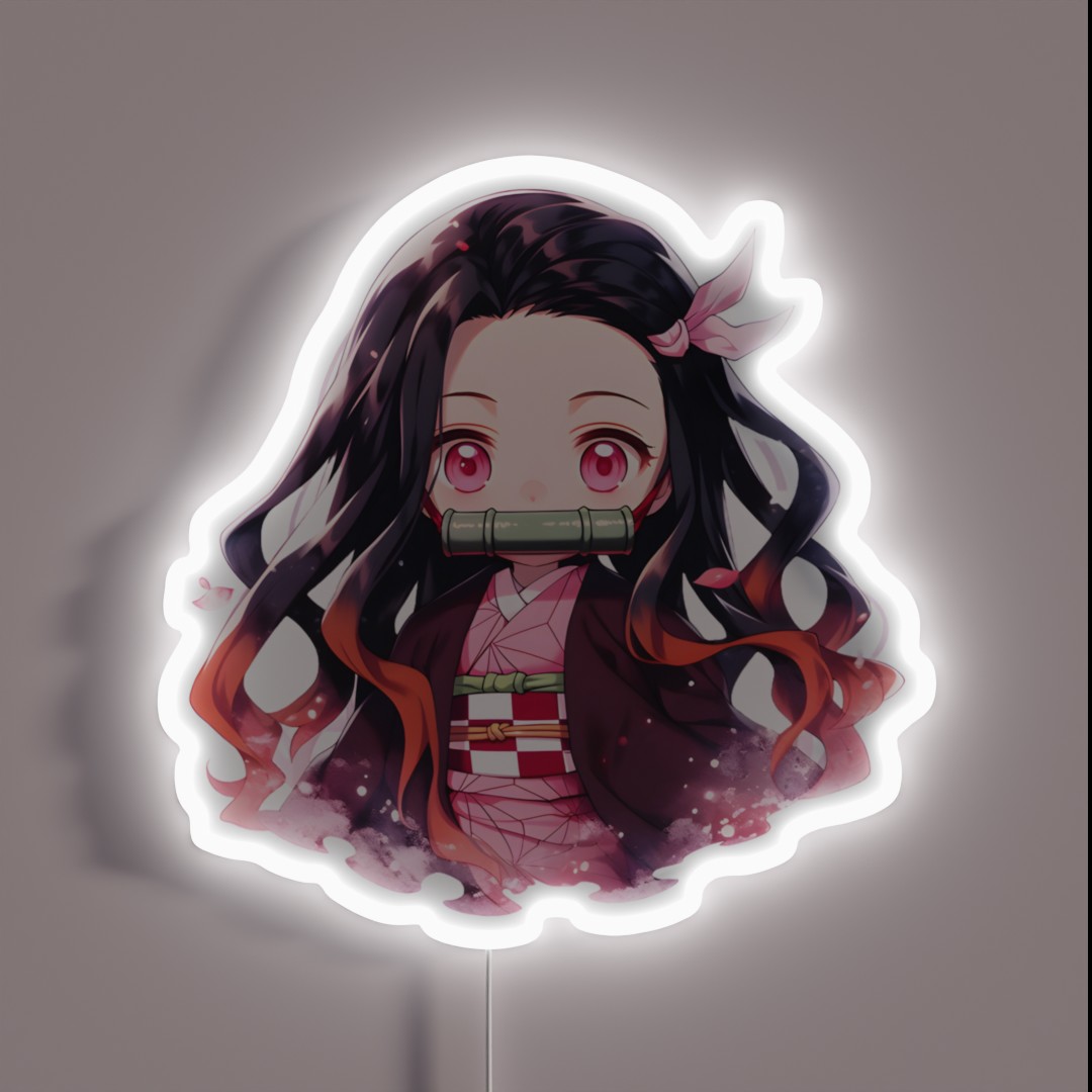 Nezuko DS Cute Anime Girl RGB Neon Sign Nezuko DS Cute Anime Girl RGB Neon Sign