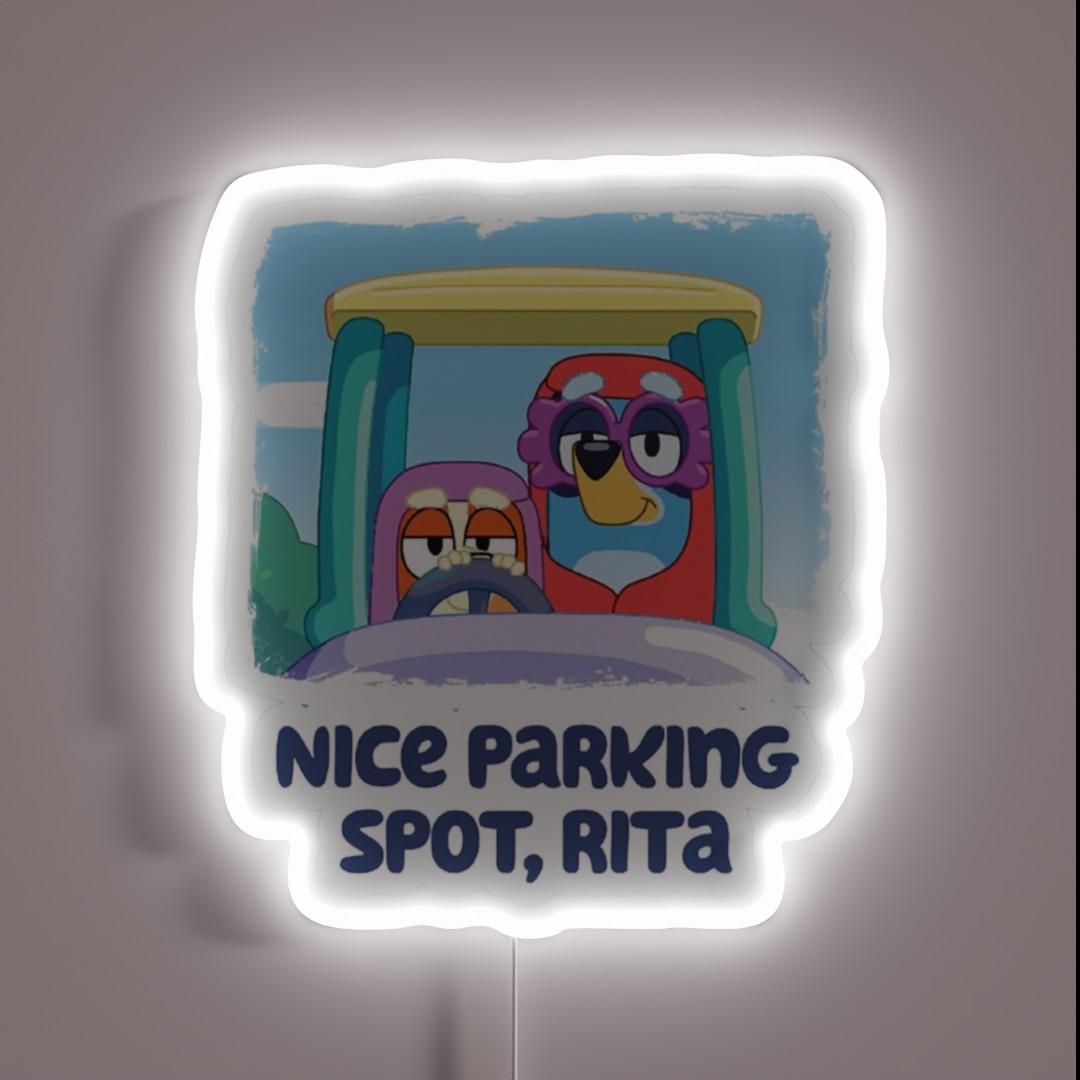 Nice Parking Spot Rita RGB Neon Sign Nice Parking Spot Rita RGB Neon Sign
