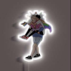Nick And Charlie Pride Heartstopper RGB Neon Sign Nick And Charlie Pride Heartstopper RGB Neon Sign
