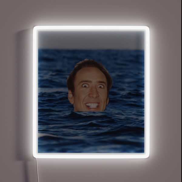 Nicolas Cage Sea RGB Neon Sign