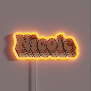 Nicole Custom Aesthetic Trendy Name RGB Neon Sign