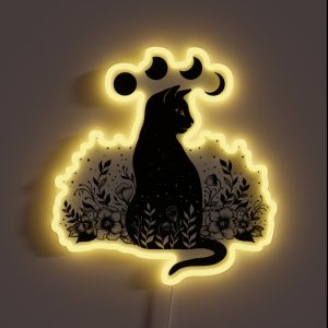 Night Garden Cat RGB Neon Sign