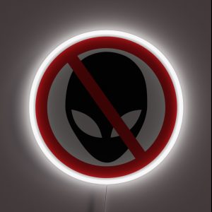 No Alien Sign RGB Neon Sign