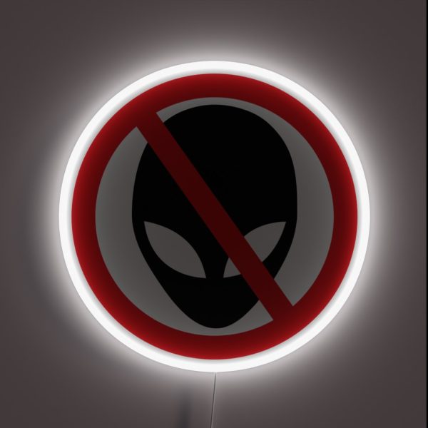 No Alien Sign RGB Neon Sign
