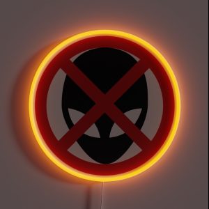 No Alien Sign RGB Neon Sign No Alien Sign RGB Neon Sign