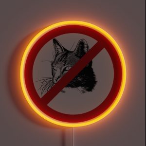 No Cats Allowed RGB Neon Sign