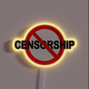 No Censorship Sign RGB Neon Sign