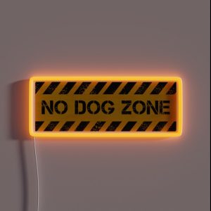 No Dog Zone Caution RGB Neon Sign No Dog Zone Caution RGB Neon Sign