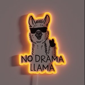 No Drama Llama RGB Neon Sign