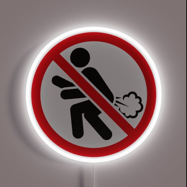 No Farting Prohibition RGB Neon Sign