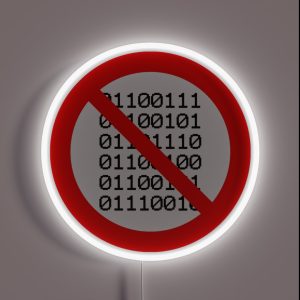 No Gender Binary White RGB Neon Sign