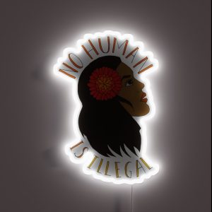 NO HUMAN IS ILLEGAL RGB Neon Sign NO HUMAN IS ILLEGAL RGB Neon Sign