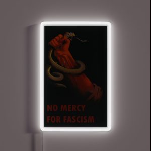 No Mercy For Fascism Anti Fascist RGB Neon Sign