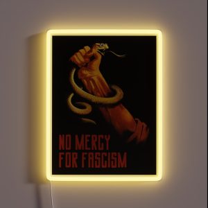 No Mercy For Fascism RGB Neon Sign