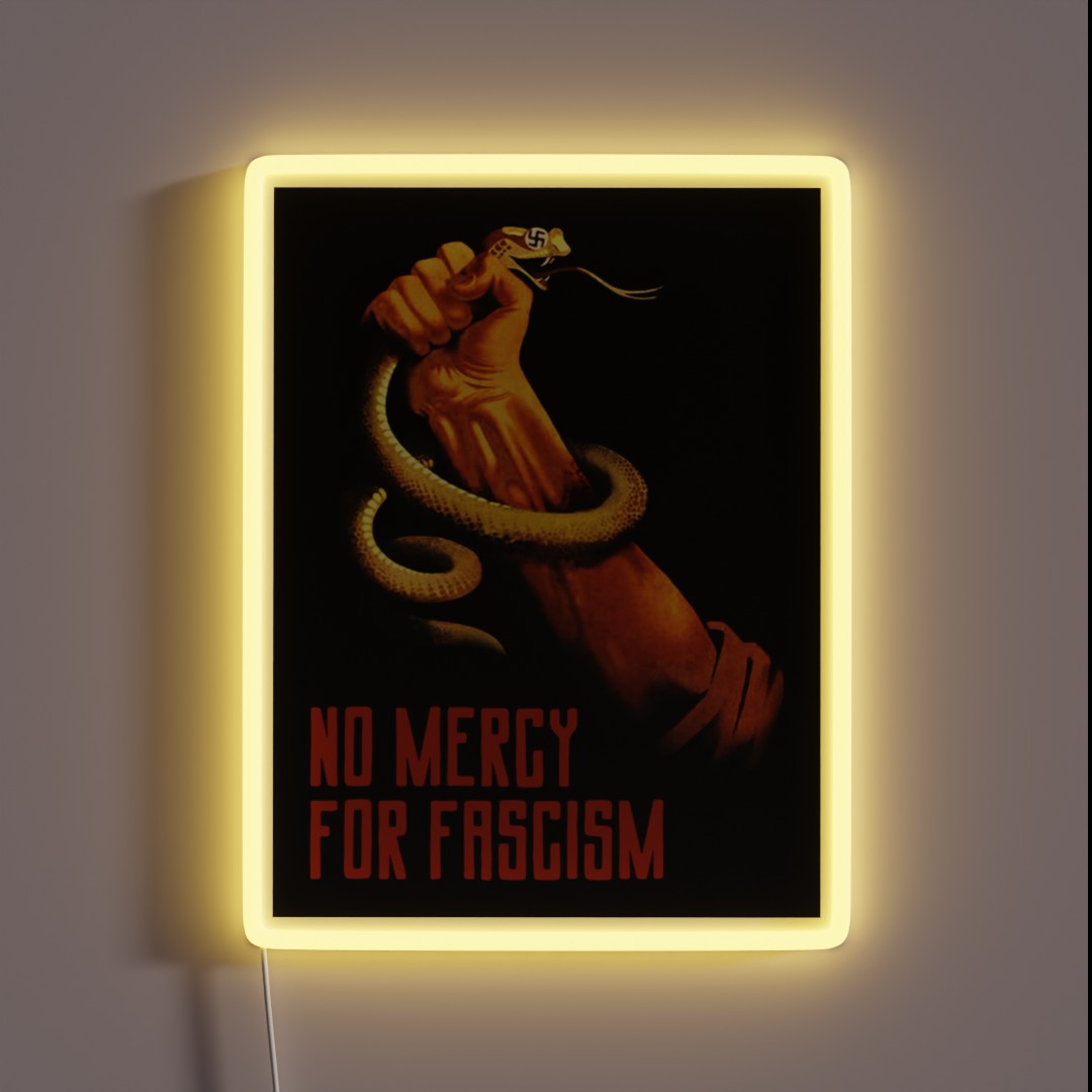No Mercy For Fascism RGB Neon Sign No Mercy For Fascism RGB Neon Sign