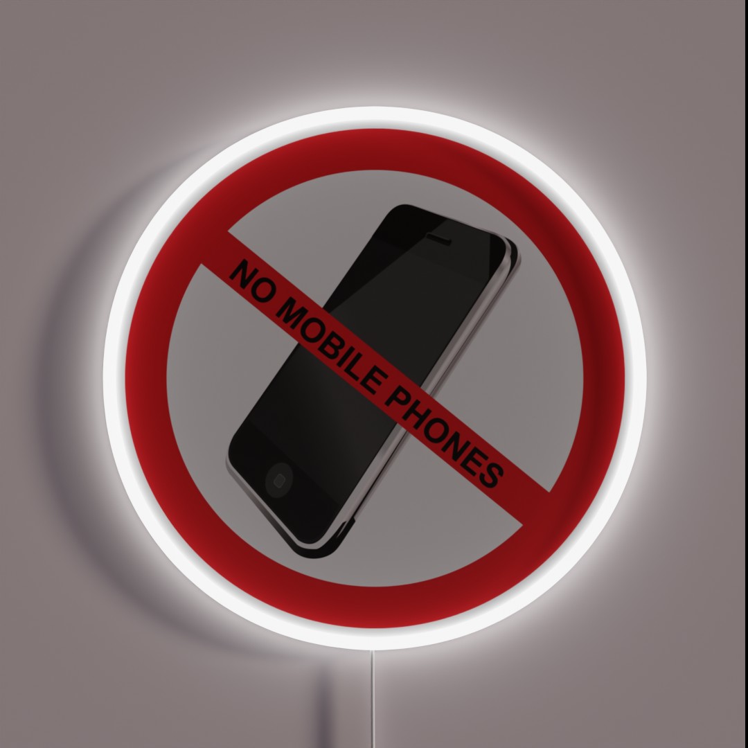 No Mobile Phone Allowed RGB Neon Sign No Mobile Phone Allowed RGB Neon Sign