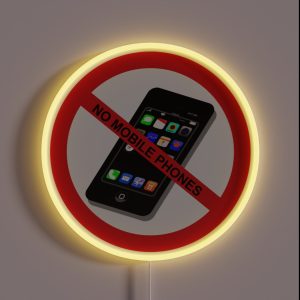 No Mobile Phones RGB Neon Sign No Mobile Phones RGB Neon Sign
