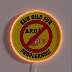 No Money For Propaganda Anti Broadcasting Fee RGB Neon Sign