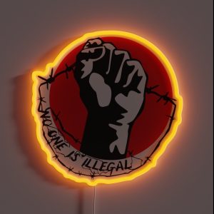No One Is Illegal RGB Neon Sign