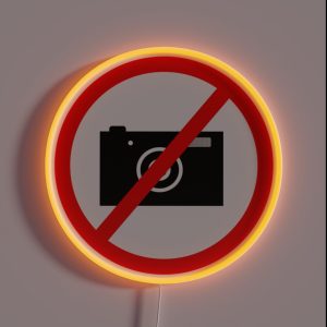 No Photos Allowed Camera RGB Neon Sign