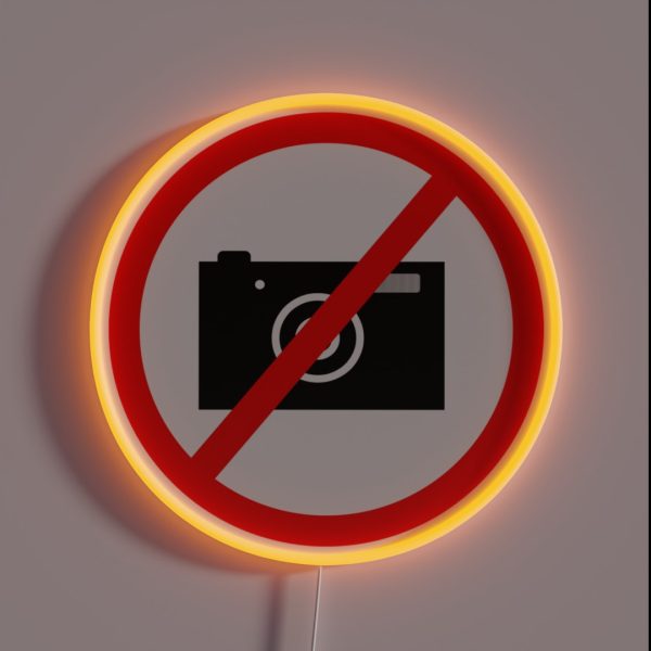 No Photos Allowed Camera RGB Neon Sign