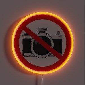 No Photos Or Video Allowed RGB Neon Sign No Photos Or Video Allowed RGB Neon Sign