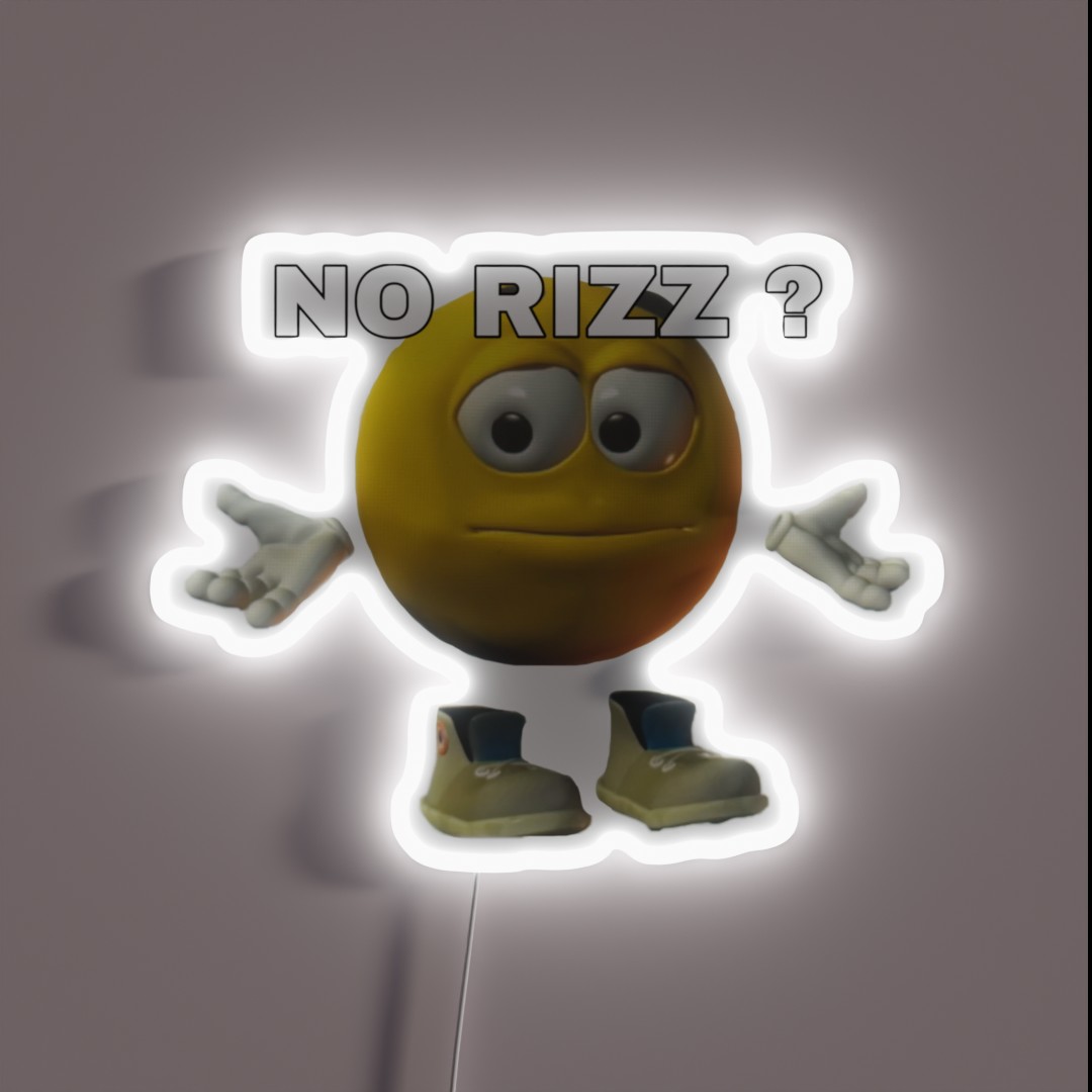 No Rizz Meme RGB Neon Sign No Rizz Meme RGB Neon Sign