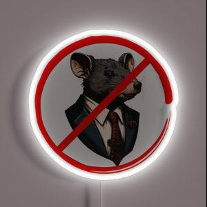 No Scabs No Rats Scabs Rat Union Pride Union Labor RGB Neon Sign