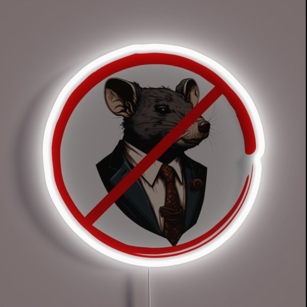 No Scabs No Rats Scabs Rat Union Pride Union RGB Neon Sign