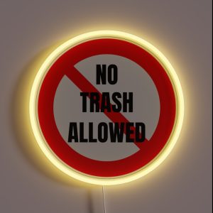 No Trash Allowed RGB Neon Sign