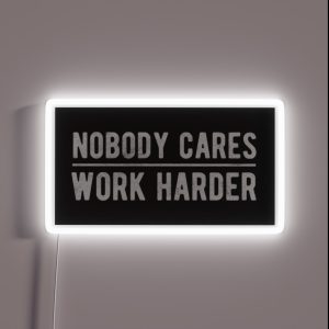 Nobody Cares Work Harder Lamar Jackson Ravens RGB Neon Sign
