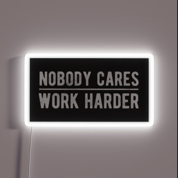 Nobody Cares Work Harder Lamar Jackson Ravens RGB Neon Sign
