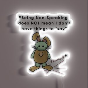 Non Speaking Rabbit RGB Neon Sign