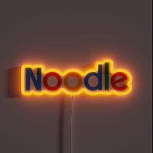 NOODLE SEARCH FUNNY LOGOS RGB Neon Sign