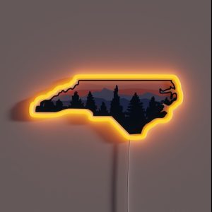 North Carolina Forrest Mountains RGB Neon Sign North Carolina Forrest Mountains RGB Neon Sign