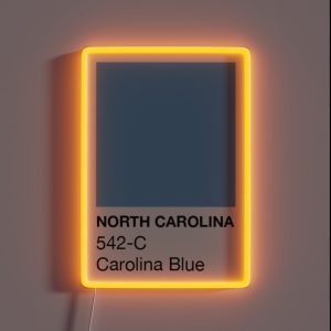 North Carolina Pantone Swatch RGB Neon Sign