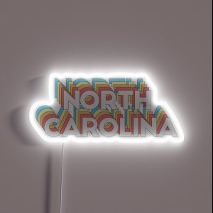 North Carolina RGB Neon Sign