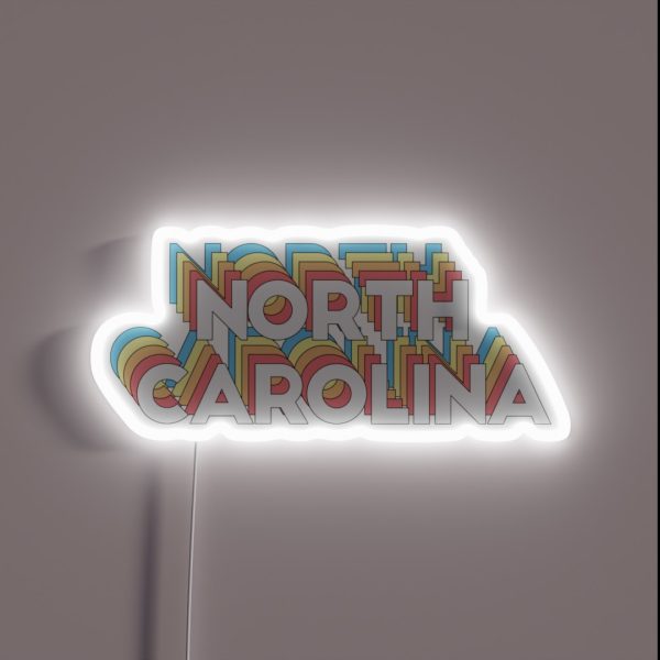 North Carolina RGB Neon Sign